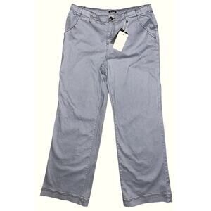 NWT Flamingo Cotton Stretch Mid-Rise Gray Pants Women's Large 32X31